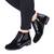 Botine de dama cu banda elastica decorativa si fermoar lateral 11318-BLACK, Culoare (12): 0, neg, Marime (12): 37 - - Roveli