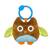 Jucarie din plus pentru agatat, cu clopotel, Happy Owl Brown - - Roveli
