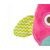Jucarie din plus pentru agatat, cu clopotel, Happy Owl Pink - 2- Roveli
