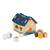 Joc de imbinare si dezvoltare a abilitatilor motorii, Casa cu forme din lemn, Hauck, Sort N Build - - Roveli