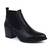 Botine scurte de dama, stil ciocate, cu toc patrat, mediu 52014-BLACK, Culoare (12): Negru, Marime (12): 38 - - Roveli