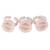 Inel din silicon roz-somon 18mm cu separator pentru adeziv , set 10 bucati - - Roveli