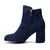 Botine dama cu toc si accesoriu auriu din piele intoarsa Albastre Olga, Culoare (12): Albastru, Marime (12): 39 - 3- Roveli