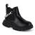 Ghete de copii, imblanite, cu talpa groasa si lant decorativ detasabil B38-BLACK, Culoare (12): Negru, Marime (12): 28 - - Roveli
