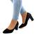 ​Pantofi dama, eleganti,din catifea cu toc gros, negri 968-1-BLK-GUN - - Roveli