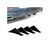 Set ornament splitter pentru bara spate culoare Negru  Cod: UNIV-046 - 6- Roveli