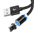 Cablu incarcare magnetic LED, Android, iOS, tip C, negru - 7- Roveli
