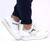 ​Sneakers casual de dama, cu platforma si insertii aurii 28706-WHITE, Culoare (12): Alb, Auriu, Marime (12): 38* - 3- Roveli