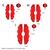 Capac ornament etrier ROSU CP-2 marime M - 3- Roveli