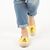 ​Espadrile de dama, galbene, cu talpa joasa, comoda HD-163-YELLOW, Culoare (12): Galben, Marime (12): 38 - 2- Roveli