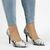 Pantofi de dama stiletto , imitatie piele de sarpe 608-25-BLACK, Marime (12): 40 - 3- Roveli