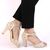Sandale de dama cu toc inalt bej 6206-9A-BEIGE, Marime (12): 39 - 5- Roveli