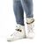 Pantofi  casual, sport de dama stil gheata accesorizati cu pietre colorate 607-1-WHITE, Marime (12): 38 - 2- Roveli Pantofi  casual, sport de dama stil gheata accesorizati cu pietre colorate 607-1-WHITE, Marime (12): 38 - 2- Roveli
