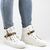 Pantofi  casual, sport de dama stil gheata accesorizati cu pietre colorate 607-1-WHITE, Marime (12): 38 - 3- Roveli Pantofi  casual, sport de dama stil gheata accesorizati cu pietre colorate 607-1-WHITE, Marime (12): 38 - 3- Roveli