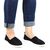 Espadrile de dama usoare si confortabile negre cu insertii argintii  H61-1-BLACK, Marime (12): 38 - 3- Roveli