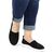 Espadrile de dama usoare si confortabile negre cu insertii argintii  H61-1-BLACK, Marime (12): 38 - 4- Roveli