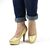 Pantofi eleganti de dama cu platforma,toc inalt si varf rotunjit A8-6-GOLD, Marime (12): 40 - 2- Roveli