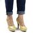 Pantofi eleganti de dama cu platforma,toc inalt si varf rotunjit A8-6-GOLD, Marime (12): 36 - 3- Roveli