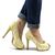 Pantofi eleganti cu platforma de dama ,decupati in varf cu dantela si insertii aurii A20-6-GOLD, Marime (12): 37 - 5- Roveli
