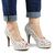 ​Pantofi de dama eleganti cu platforma si toc inalt, cu paiete si insertii argintii A1281-SILVER, Marime (12): 37 - 3- Roveli