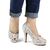 ​Pantofi de dama eleganti cu platforma si toc inalt, cu paiete si insertii argintii A1281-SILVER, Marime (12): 39 - 4- Roveli