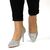 ​Pantofi stiletto de dama, decorati cu glitter argintiu 608-1-SILVER, Culoare (12): Argintiu, Marime (12): 38* - 2- Roveli