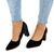 ​Pantofi dama, eleganti, din catifea cu toc gros, negri 968-1-BLK-BLK, Culoare (12): Negru, Marime (12): 35 - 2- Roveli