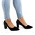 ​Pantofi dama, eleganti, din catifea cu toc gros, negri 968-1-BLK-BLK, Culoare (12): Negru, Marime (12): 35 - 3- Roveli