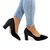 ​Pantofi dama, eleganti,din catifea cu toc gros, negri 968-1-BLK-GUN - 4- Roveli