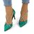 Pantofi de ocazie, stiletto, decorati cu pietre A33-075-GREEN, Culoare (12): Verde, Marime (12): 38** - 3- Roveli
