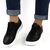 Pantofi sport de dama, cu talpa groasa si insertii de lac 6118-BLACK​, Culoare (12): Alb, Negru, Marime (12): 39 - 3- Roveli