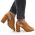 ​Sandale de dama, perforate, cu toc gros si inalt 922-CAMEL, Culoare (12): Camel, Marime (12): 38 - 3- Roveli