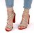 Sandale de dama elegante, cu toc inalt si gros 3008-121-RED, Culoare (12): Rosu, Marime (12): 36** - 2- Roveli