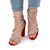 Sandale de dama elegante, cu toc inalt si gros 3008-121-RED, Culoare (12): Rosu, Marime (12): 35** - 4- Roveli