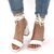 ​Sandale de dama, elegante, cu snururi si toc mediu, gros si patrat NN30-5-WHITE, Culoare (12): Alb, Marime (12): 38 - 2- Roveli