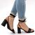 ​Sandale de dama, elegante, cu snururi si toc mediu, gros si patrat NN30-5-BLACK, Culoare (12): Negru, Marime (12): 38 - 3- Roveli