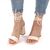 Sandale de dama, elegante, cu snururi si toc mediu, gros si patrat NN30-5-NUDE, Culoare (12): Nude, Marime (12): 39 - 2- Roveli