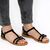 Sandale casual de dama, cu tinte aplicate, comode si usoare W31-10-BLACK, Culoare (12): Argintiu, Negru, Marime (12): 38** - 2- Roveli