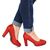 Pantofi eleganti de dama, cu platforma si toc inalt CD1-1-RED, Culoare (12): Rosu, Marime (12): 35 - 5- Roveli