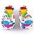 ​Papuci de dama, flip- flops, cu talpa rotunjita FLOWER-15-MULTICOLOR, Culoare (12): Alb, Multicolor, Marime (12): 41* - 4- Roveli