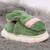 Papuci de copii, de casa, voluminosi, stil mocasini A608-GREEN, Culoare (12): Verde, Marime (12): 30-31 - 3- Roveli