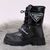 Ghete imblanite de copii, cu talpa groasa  CH996-BLACK, Culoare (12): Negru, Marime (12): 32 - 3- Roveli