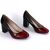 Pantofi de dama lacuiti, cu varf rotunjit si toc mediu, in degrade SH500A-RED/BLACK, Culoare (12): Negru, Rosu, Marime (12): 36 - 2- Roveli