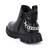 Ghete de copii, imblanite, cu talpa groasa si lant decorativ detasabil B38-BLACK, Culoare (12): Negru, Marime (12): 28 - 3- Roveli