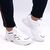 Sneakers de dama cu talpa supradimensionata  si banda reflectorizanta 559-WHITE/SILVER, Culoare (12): Alb, Marime (12): 38* - 3- Roveli