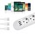 Prelungitor 2 metri, 3 prize, 3 x slot USB, 2500W, doua culori - 2- Roveli