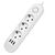 Prelungitor 2 metri, 3 prize, 3 x slot USB, 2500W, doua culori - 5- Roveli