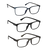 Rame ochelari TR90, lentile anti UV fara dioptrii, 3 modele - - Roveli