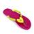 ​Papuci de dama, flip -flop din cauciuc  2137-HEART-FUXIA, Culoare (12): Fucsia, Marime (12): 40 - - Roveli
