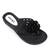 ​Papuci de dama, flip -flop , cu decor floare LB-A52-BLACK, Culoare (12): Negru, Marime (12): 36 - - Roveli